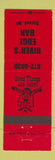 Matchbook Cover - River's Edge Bar Durand WI RED