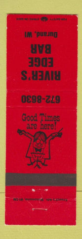 Matchbook Cover - River's Edge Bar Durand WI RED