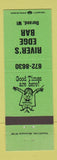 Matchbook Cover - River's Edge Bar Durand WI GREEN