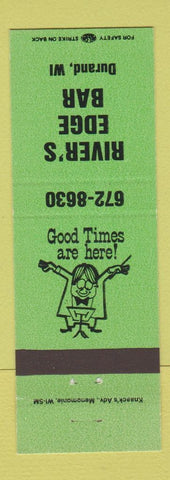 Matchbook Cover - River's Edge Bar Durand WI GREEN