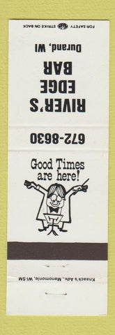 Matchbook Cover - River's Edge Bar Durand WI WHITE