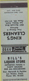 Matchbook Cover - Bill's Liquor Los Nietos CA King's Cleaners