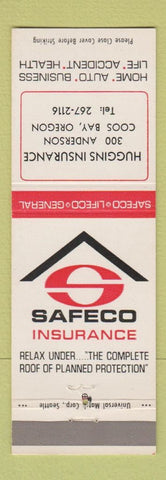 Matchbook Cover - Safeco Insurance Huggins Coos Bay OR
