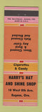 Matchbook Cover - Harry's Hat and Shine Shop Eugene OR