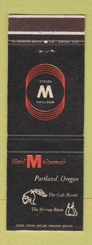 Matchbook Cover - Hotel Multnomah Portland OR