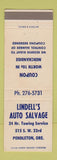 Matchbook Cover - Lindell's Auto Salvage Pendleton OR