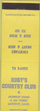 Matchbook Cover - Ruby's Country Club Lathrop CA