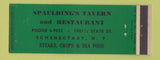 Matchbook Cover - Spaulding's Tavern Restaurant Schenectady NY