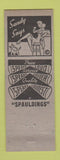 Matchbook Cover - Spaulding's Tavern Restaurant Schenectady NY
