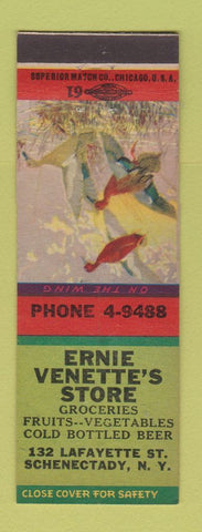 Matchbook Cover - Ernie Venette's Grocery Schenectady NY
