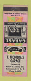Matchbook Cover - F Nicotera's Garage  Schenectady NY