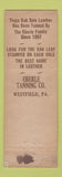 Matchbook Cover - Tioga Oak Sole Leather Schenectady NY