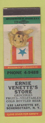 Matchbook Cover - Ernie Venette's Grocery Schenectady NY