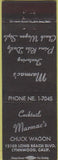 Matchbook Cover - Marmac's Chuck Wagon Lynnwood CA