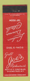 Matchbook Cover - Joe's Grill Restaurant  Schenectady NY