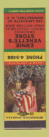 Matchbook Cover - Ernie Venette's Grocery Schenectady NY