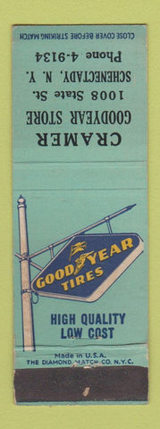 Matchbook Cover - Goodyear Tires Cramer Schenectady NY