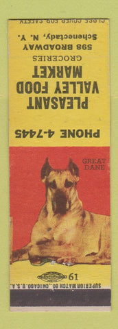 Matchbook Cover - Pleasant Valley Grocery Great Dane Schenectady NY
