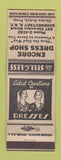 Matchbook Cover - Encore Dress Shop Schenectady NY  WHITE