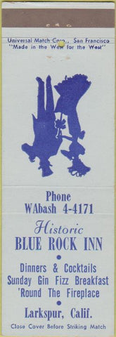 Matchbook Cover - Blue Rock Inn Lakspur CA