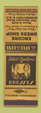Matchbook Cover - Encore Dress Shop Schenectady NY  YELLOW