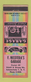 Matchbook Cover - F Nicotera's Garage  Schenectady NY