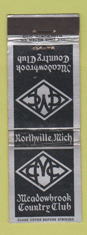 Matchbook Cover - Meadowbrook Country Club Northville MI WEAR