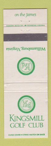 Matchbook Cover - Kingsmill Golf Club Williamsburg VA WEAR