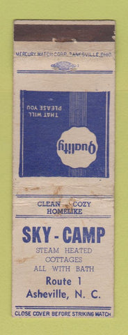Matchbook Cover - Sky Camp Asheville NC WORN