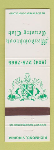 Matchbook Cover - Meadowbrook Country Club Richmond VA