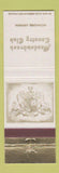 Matchbook Cover - Meadowbrook Country Club Richmond VA