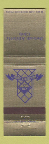 Matchbook Cover - Detroit Athletic Club MI