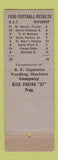 Matchbook Cover - University of San Francisco CA Football Schedule 1939 WEAR