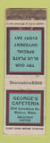 Matchbook Cover - George's Cafeteria Boston MA WEAR