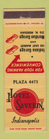 Matchbook Cover - Hotel Severin Indianapolis IN
