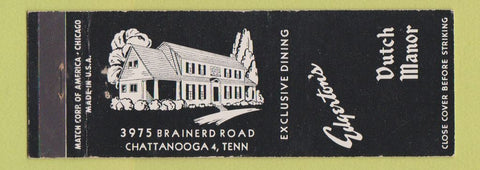 Matchbook Cover - Edgerton's Dutch Manor Chattanooga TN