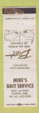 Matchbook Cover - Mike's Bate Service Flippin AR WEAR