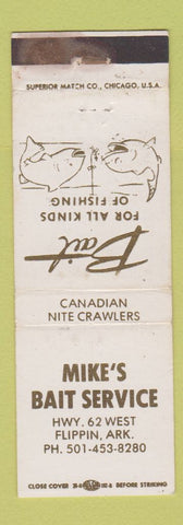 Matchbook Cover - Mike's Bate Service Flippin AR WEAR