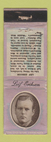 Matchbook Cover - 1930's Diamond Movie Stars Leif Erikson WORN