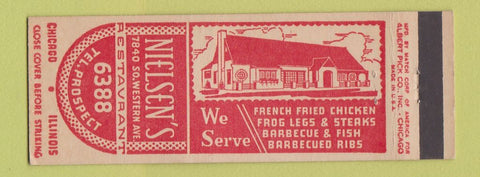 Matchbook Cover - Nielsen's Restaurant Chicago IL BBQ Fried Chicken