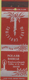 Matchbook Cover - Pick a BBQ Denver CO
