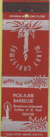 Matchbook Cover - Pick a BBQ Denver CO