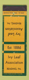 Matchbook Cover - Ivy Leaf Association Reading PA