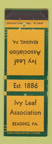 Matchbook Cover - Ivy Leaf Association Reading PA