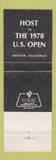 Matchbook Cover - Cherry Hills Country Club Denver Colorado
