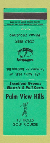 Matchbook Cover - Palm View Hills Golf Course Palmetto? FL?