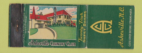 Matchbook Cover - Asheville Country Club NC WEAR