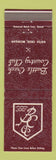 Matchbook Cover - Battle Creek Country Club Battle Creek MI