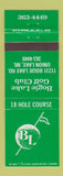 Matchbook Cover - Bogie Lake Golf Club Union Lake MI