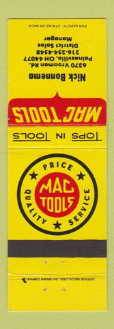 Matchbook Cover - Mac Tools Nick Bonnema Painesville OH